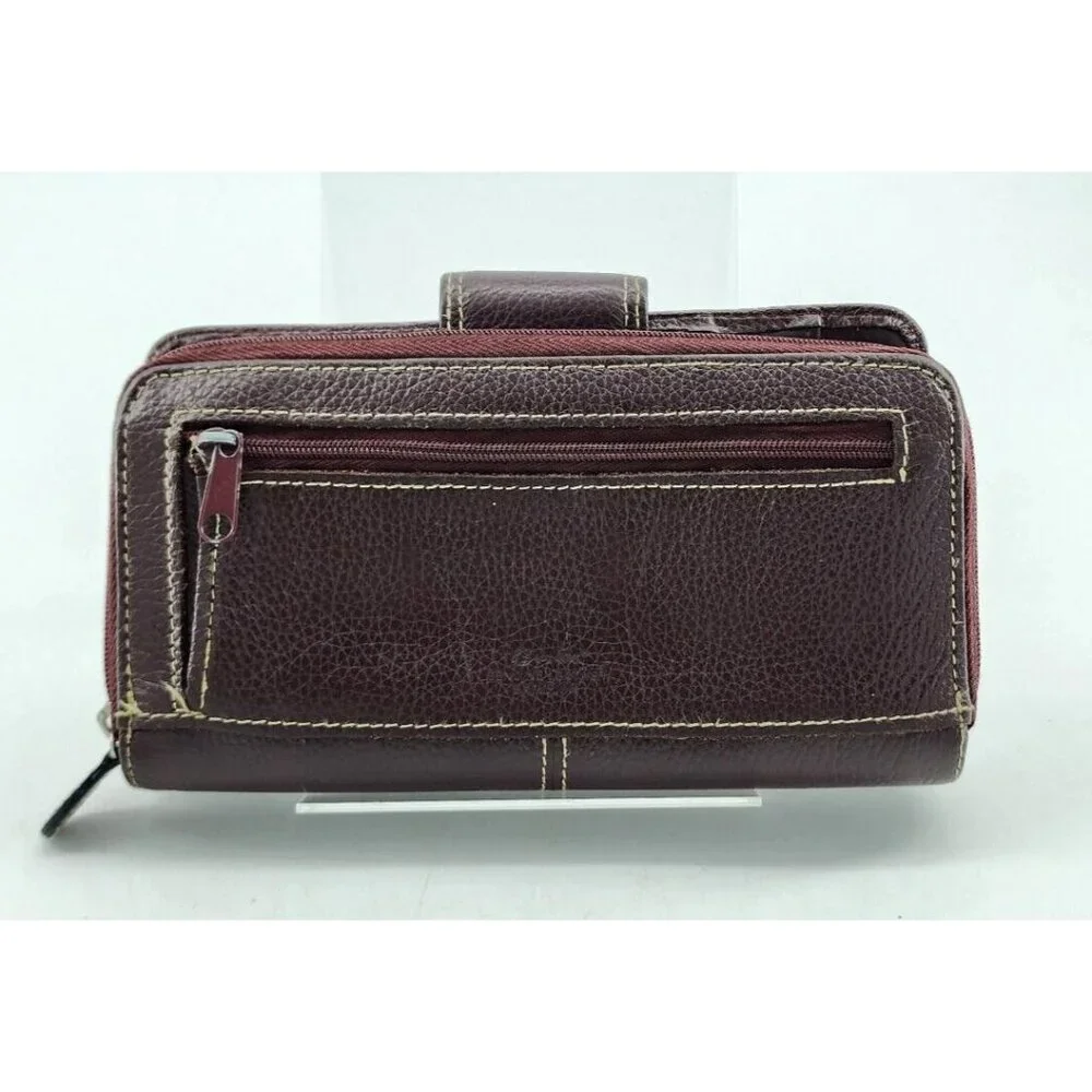 Buxton Heiress Tab Ensemble Snap Wallet Brown‎ Checkbook Slot ID Card Holders